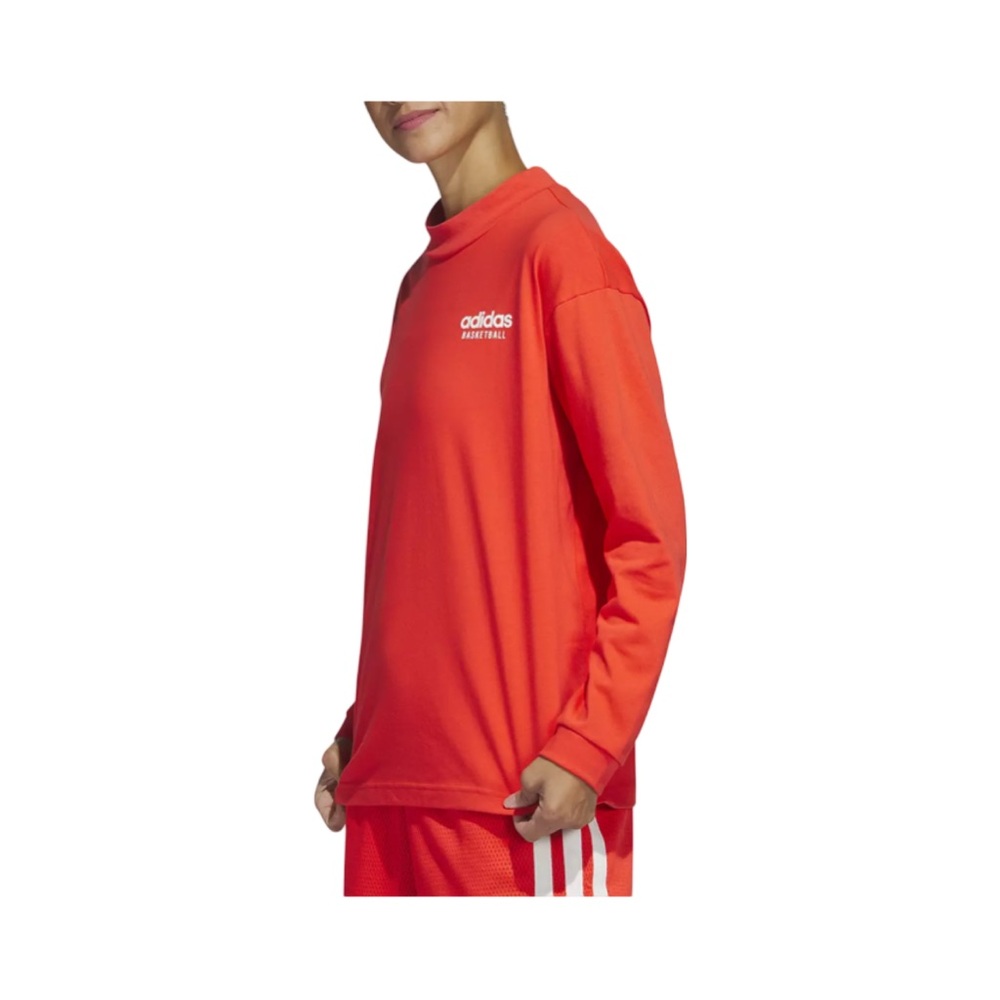 Adidas Womens Select Basketball Mock Neck Long Sleeve T-shirt Size XS